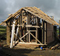 timber frame under construction